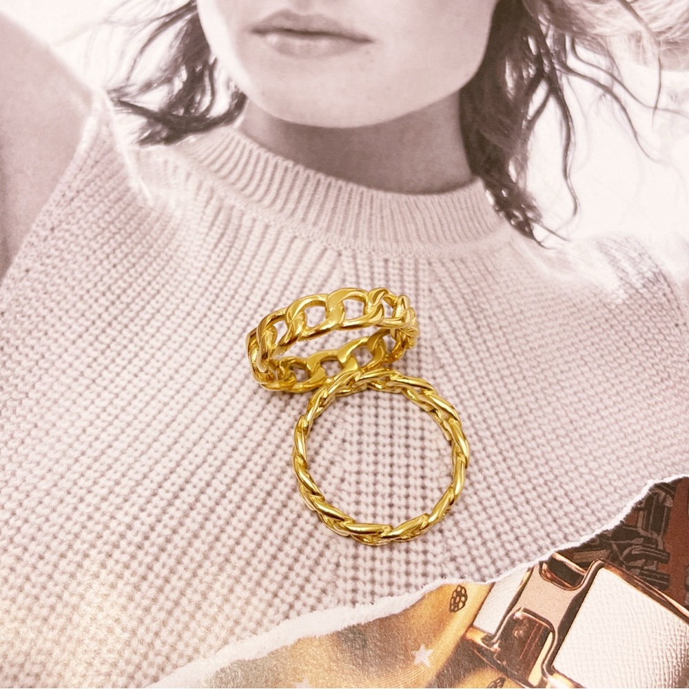 18k Gold Plated Stainless Steel Ring